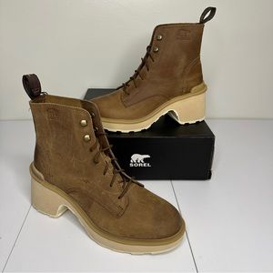 Sorel Women's Hi-Line Heel Lace Boots Umber Ceramic US 9